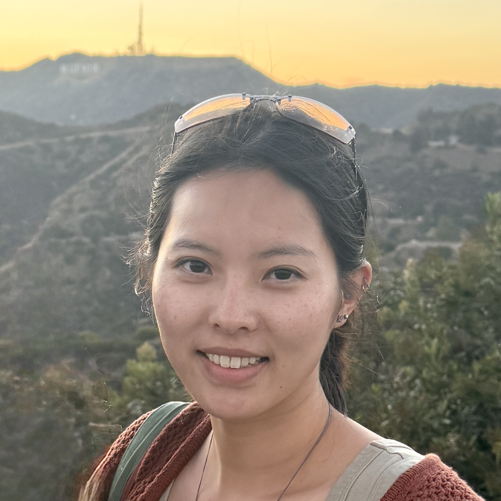 Yazmin Wang outdoors at sunset