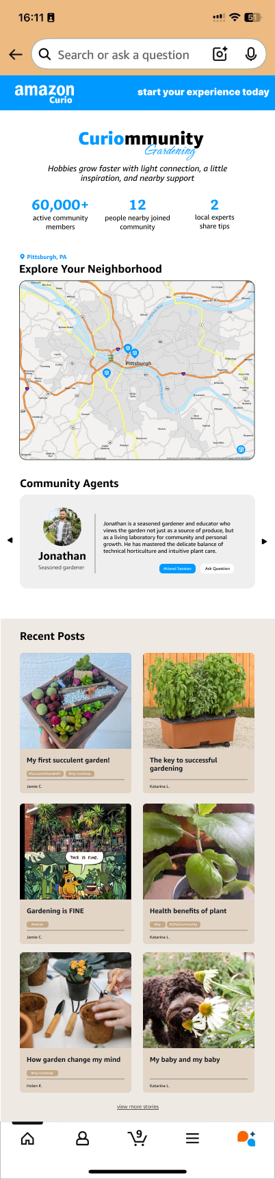 Amazon Curio community page